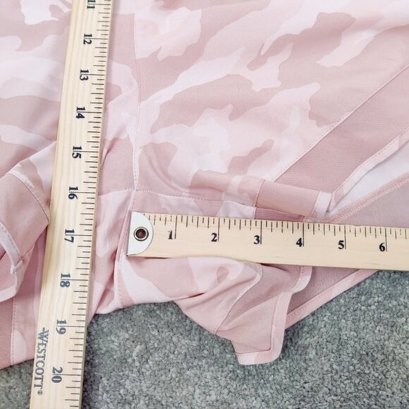 Athleta Women's Pink Camouflage Print Mesh Racer Run Shorts 4 Size 3XL Athletic - Picture 6 of 12